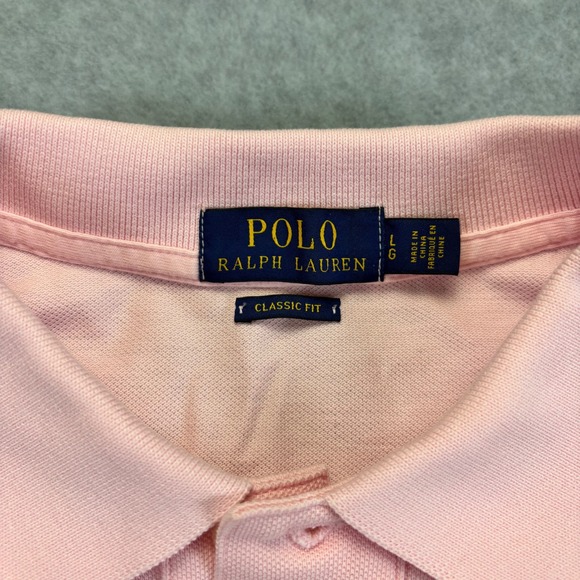 Polo Ralph Lauren Classic Fit Pink Short Sleeve Polo Shirt Mens Size L - Picture 3 of 7